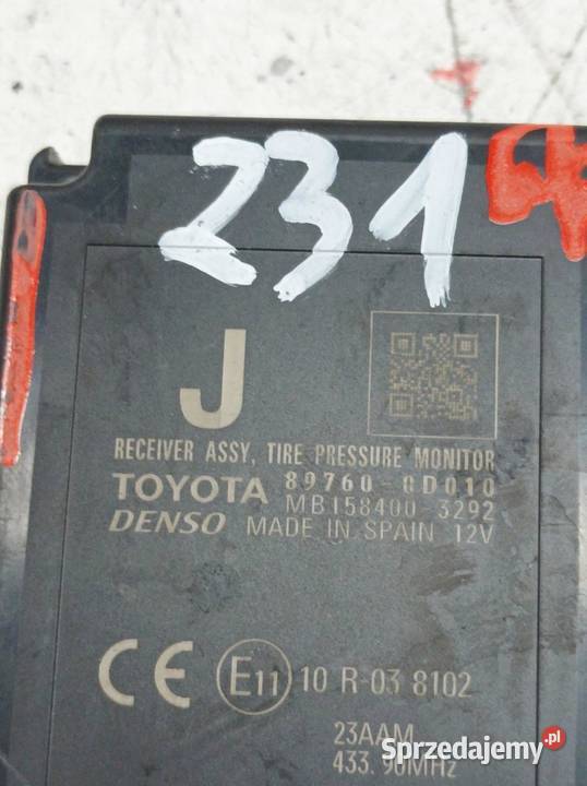 MODUŁ COŚNIENIA OPON 897600D010 Toyota Yaris III