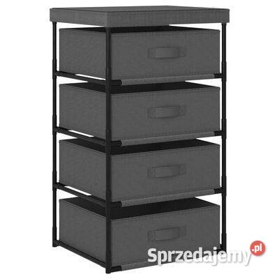 vidXL Regał z 4 koszami z tkaniny stalowy Warszawa