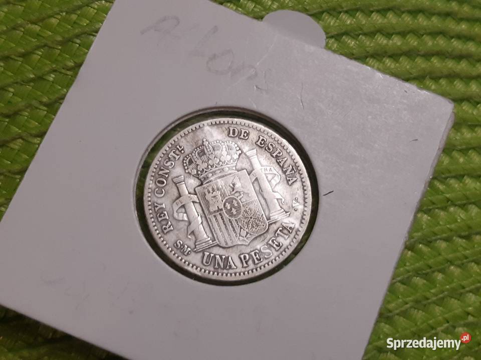 moneta srebrna Hiszpanii z 1904r podlaskie Łomża