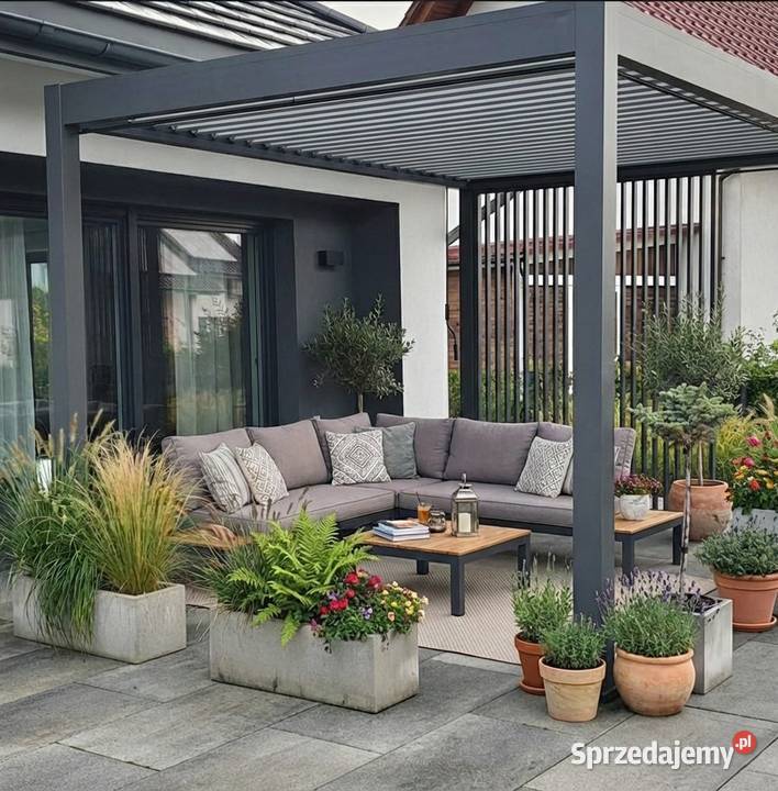 Pergola lamelowa ADVANCE 12 400PLN osłona przed Wrocław