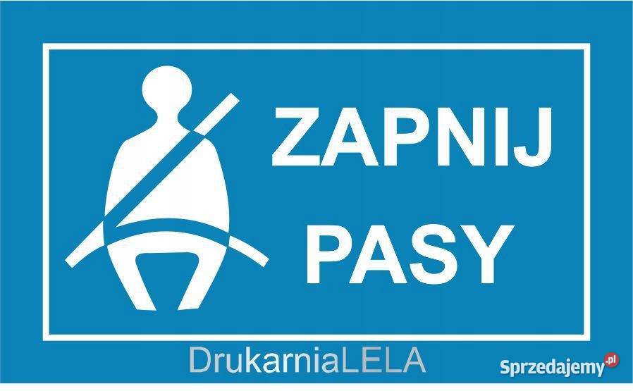 Naklejka BHP zapnij pasy Kamionna sprzedam