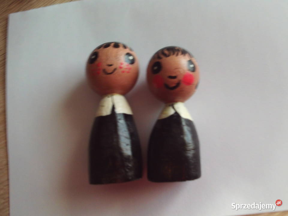 Jacek i Agatka Drewniane figurki Drewno  Figurki Kalisz