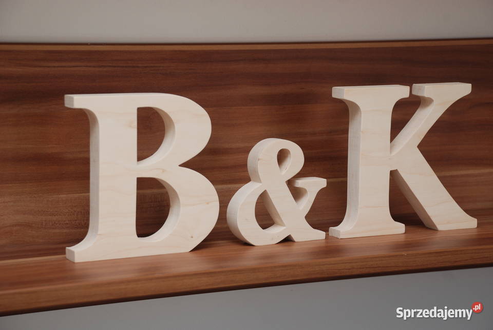 litery drewniane Inicjały ślubne wesele ślub mazowieckie Warszawa