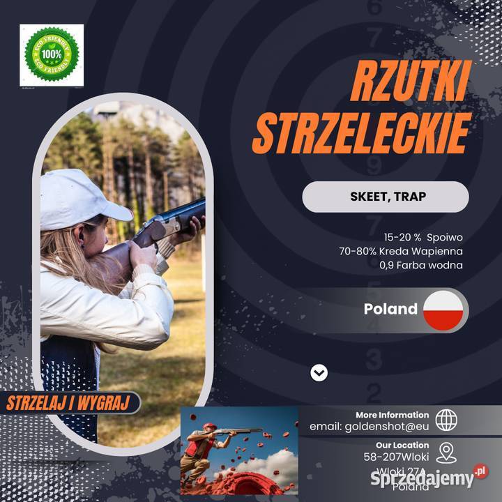 Biodegradowalne rzutki strzeleckie skeet trap Sporty strzeleckie i myślistwo dolnośląskie Dzierżoniów