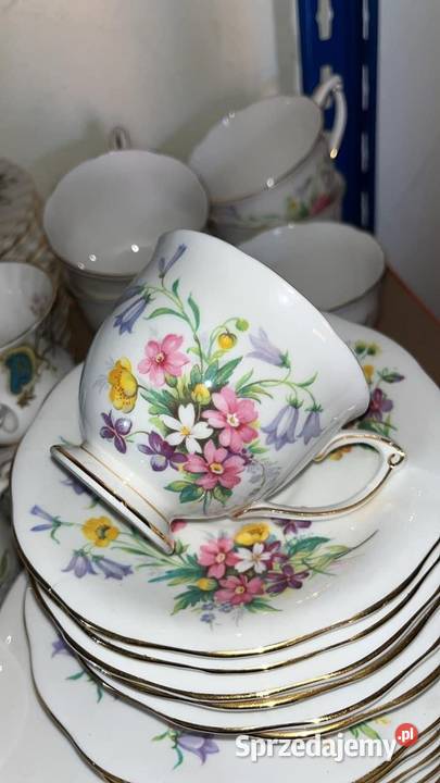 Filiżanka z talerzykiem Queen Anne Old Country pomorskie Gdańsk