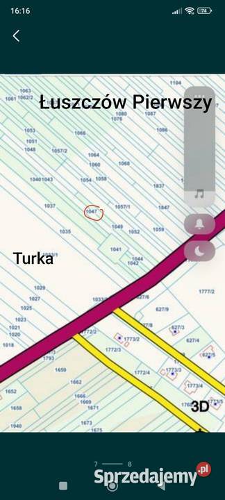 Działka rolną Turka rekreacyjna ogrodnicza pod
