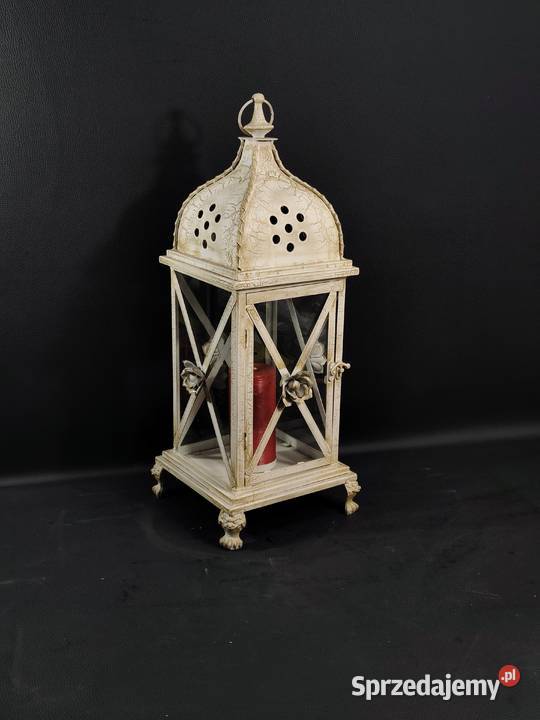 Lampa Na Świece Metalowa Z Żeliwnymi Elementami Poddębice