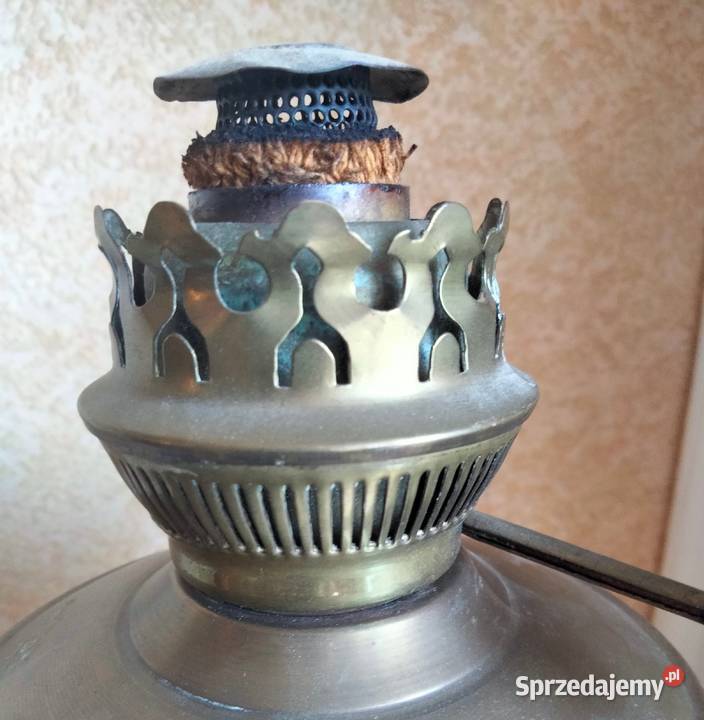 Stara lampa naftowa mosiądz 50 kompletna Gniezno