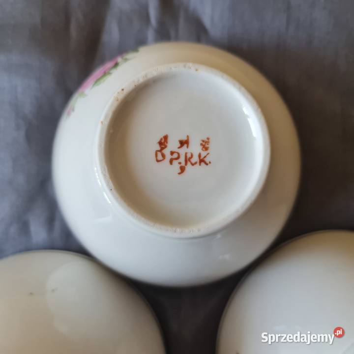 3 miseczki z porcelany PRL Warszawa