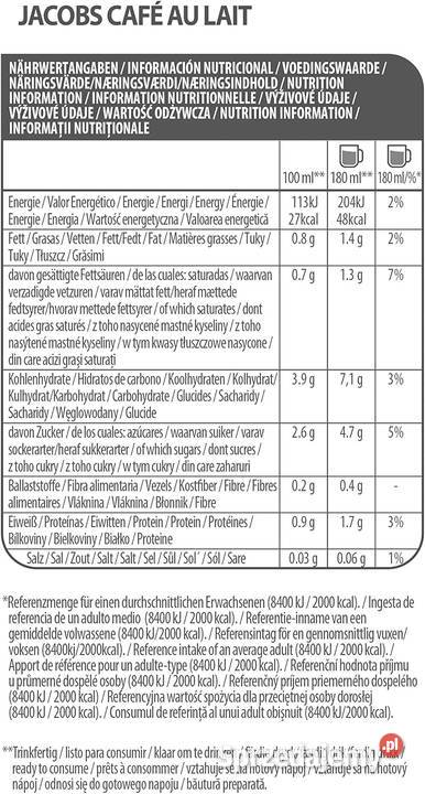Kapsułki Tassimo Jacobs CAFE AU LAIT 80 sztuk Olesno