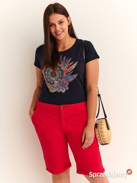 granatowy tshirt z nadrukiem Top Secret Olkusz sprzedam