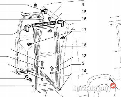 LISTWA KSZTAŁTOWNIK DRZWI TYŁ FIAT DUCATO 90 ASO
