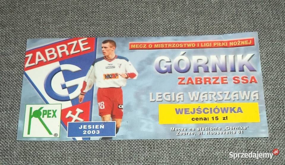 Górnik Zabrze proporczyk bilet piłka nożna Piekary Śląskie