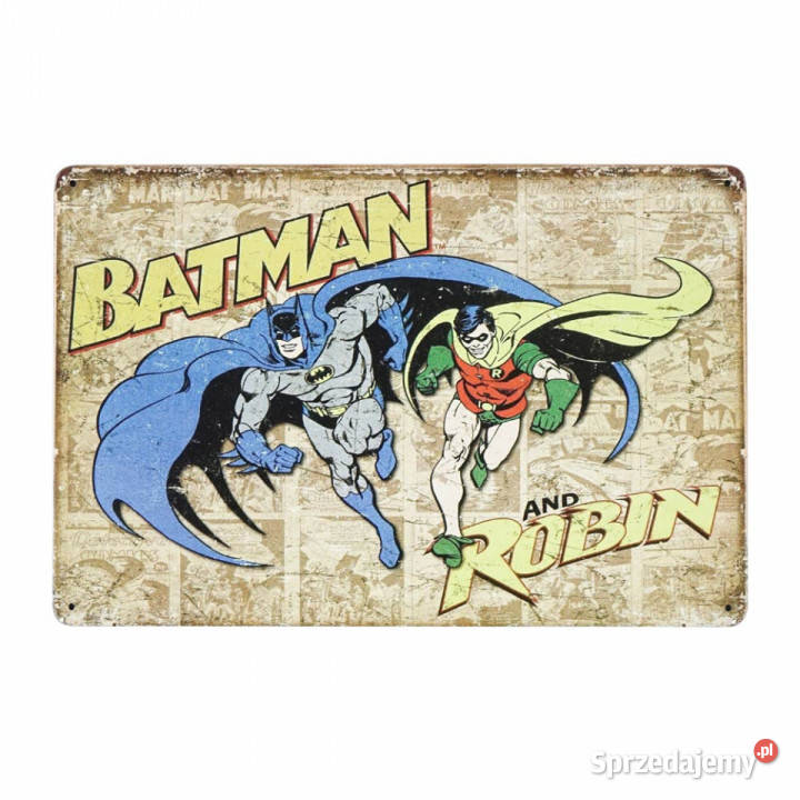 Tabliczka dekoracyjna metalowa BATMAN ROBIN Chmielnik