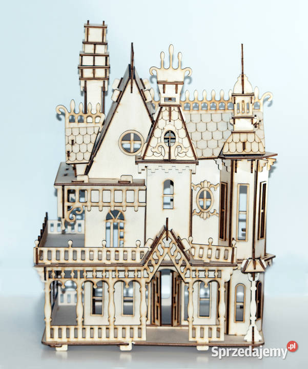 Zamek w stylu gotyckim 3D puzzle z drewna