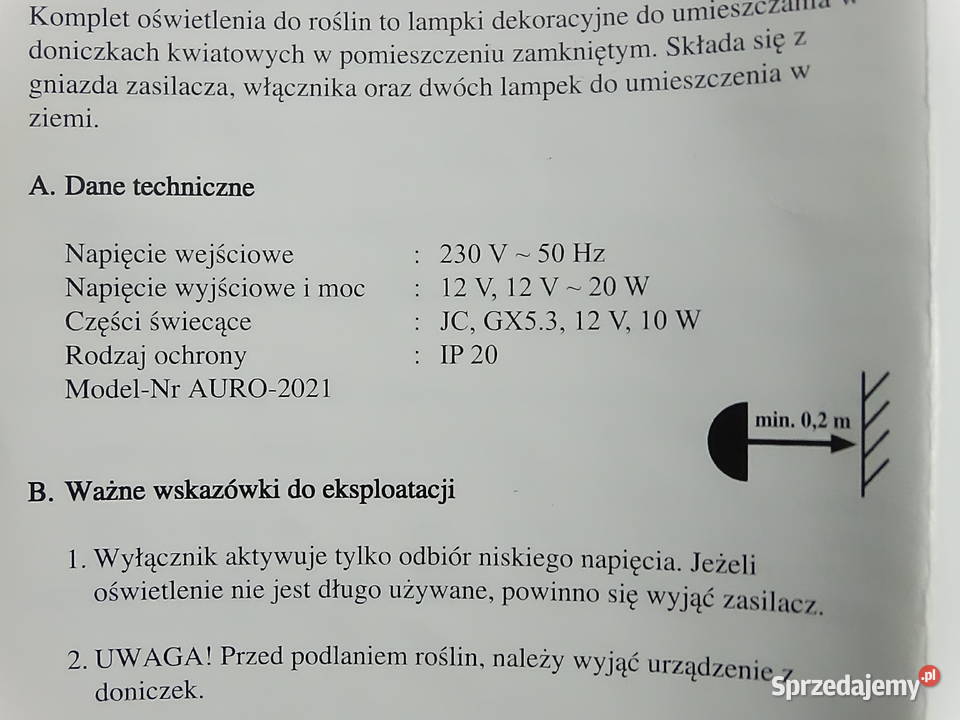 NOWY Komplet Oświetlenia do Roślin 2x Halogen Biłgoraj