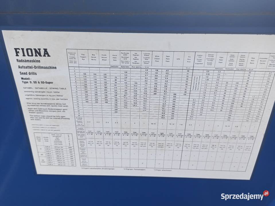 Siewnik zbożowy Fiona D 784300 m Nordsten nieuszkodzony Siedlce sprzedam