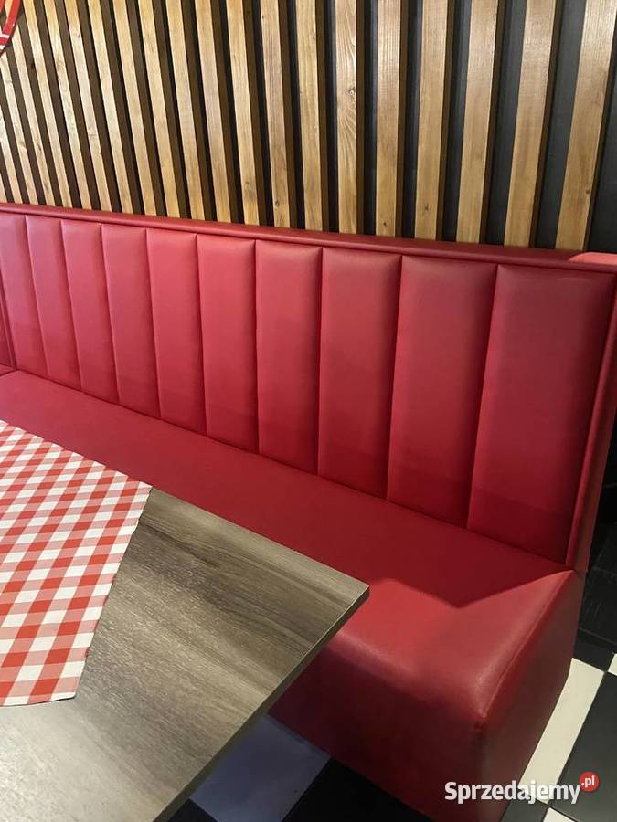 Loża kanapa gastronomiczna czerwona faktura Sucha Beskidzka sprzedam