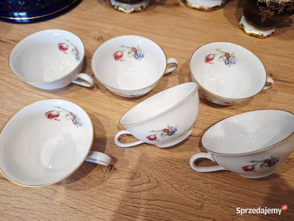 Zestaw 6 Filiżanek porcelana Bavaria Braniewo