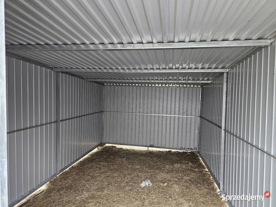 Garaż blaszany 3x5 RAL jednospadowy brama Jodłownik