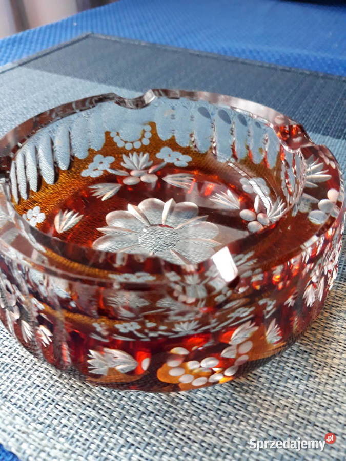 Popielniczka dwukolorowa kryształowa Sprzedam Aleksandrów Łódzki sprzedam