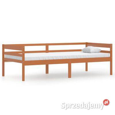 vidaXL Rama łóżka, miodowy brąz, lite drewno sosnowe, 90 x 2