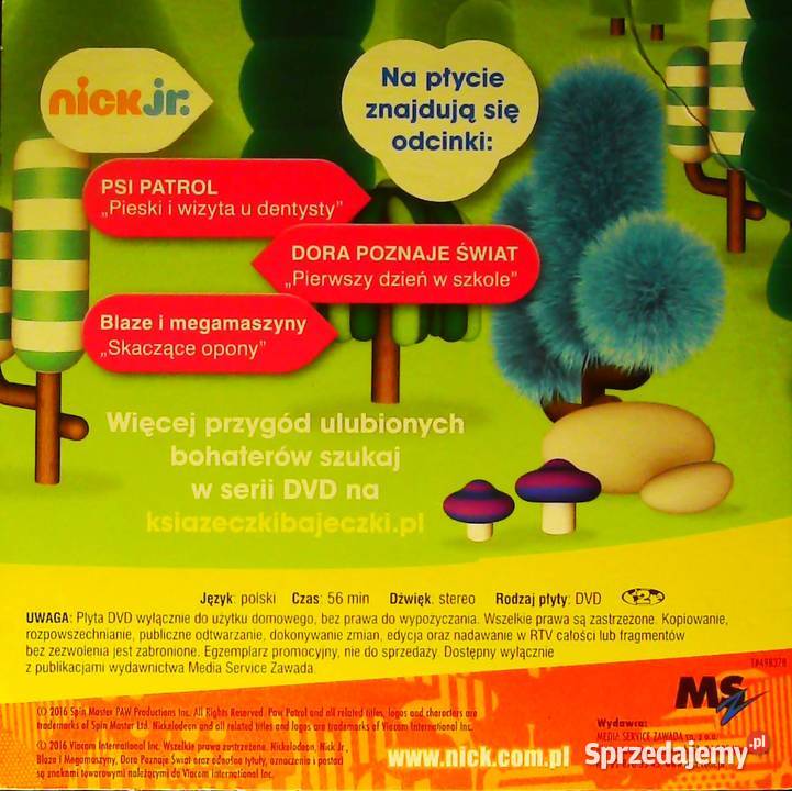 Nickjr Płyta CD w kartonowej kopertce Zestaw Kraków sprzedam