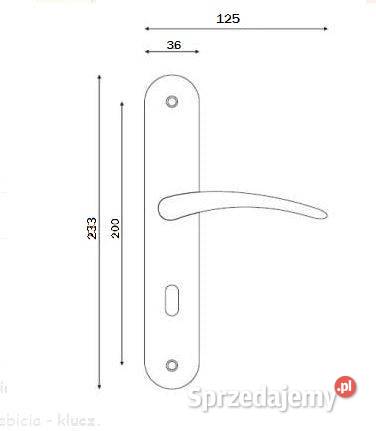 Klamki chromowane z długim szyldem do drzwi Drzwi i okna Katowice