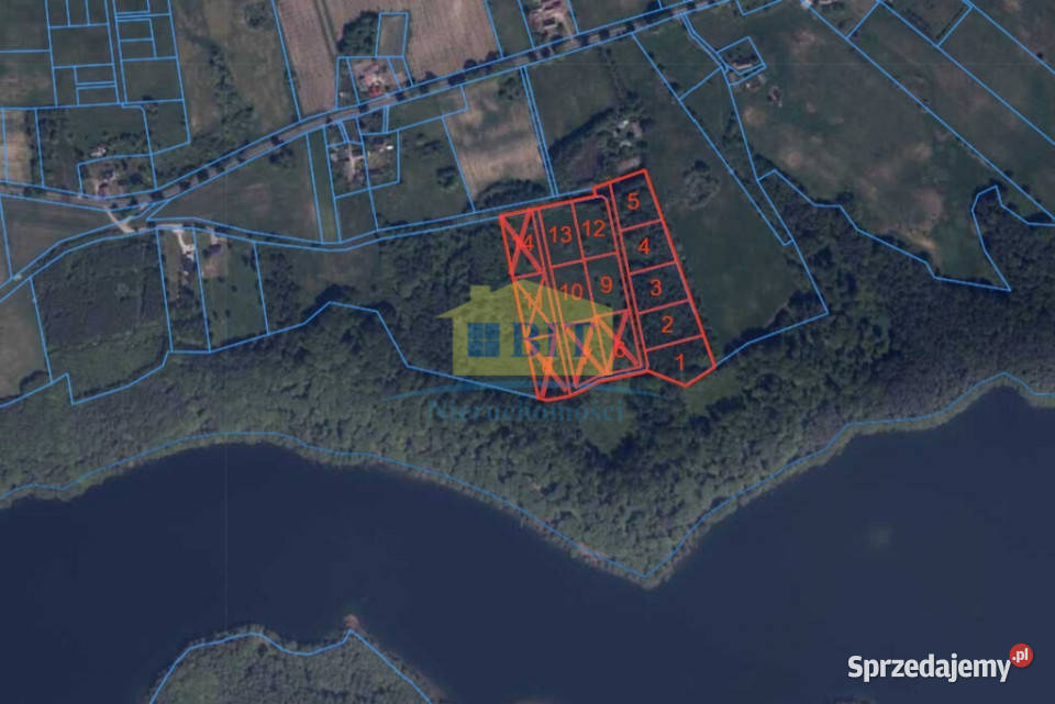 Działka 3087m2 jeziorem Komorze