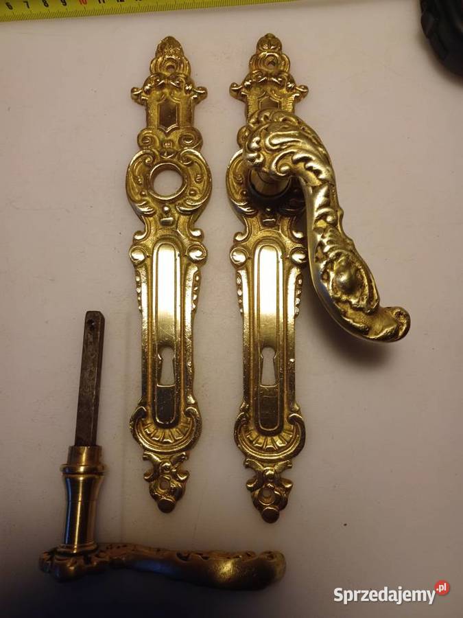 Komplet klamek i szyldów mosiężnych wielkopolskie Poznań