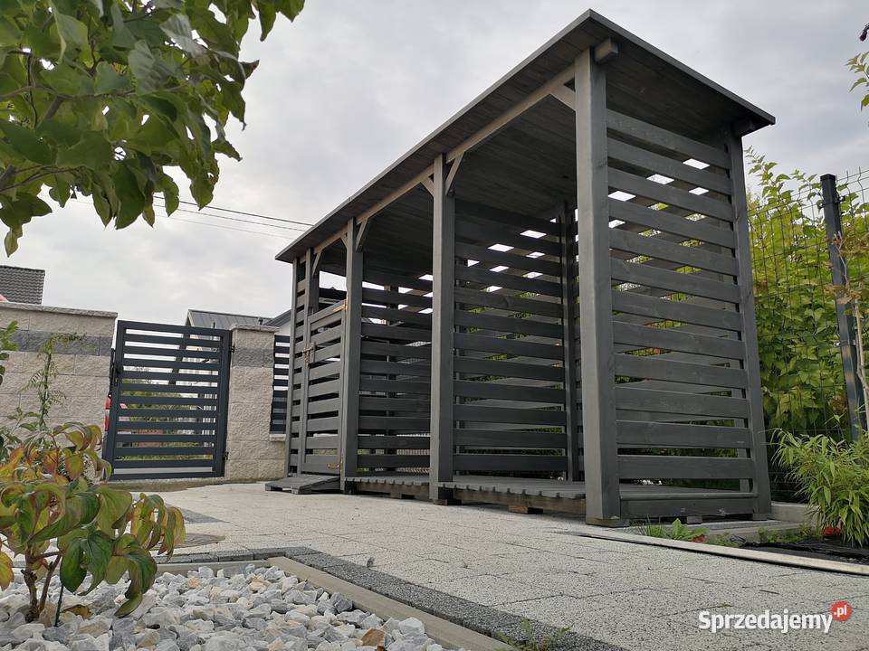 Drewutnia zadaszenie na kosz wiata SOLIDNA Kalety