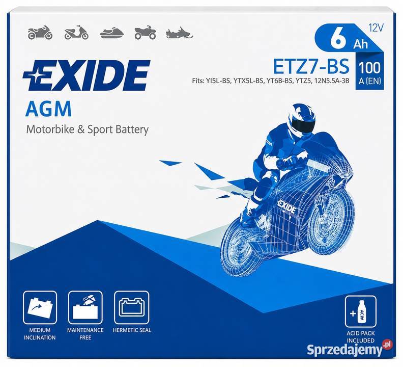 Akumulator EXIDE ETZ7BS 6Ah 100A Jelcz-Laskowice