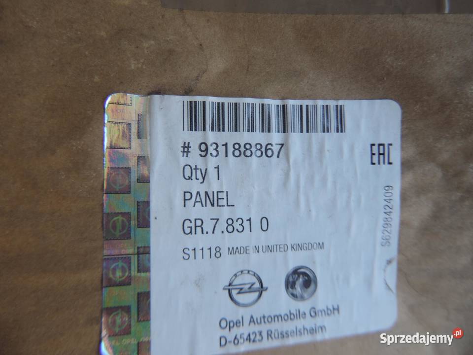 Zderzak tył OPEL VIVARO A 93188867 NOWY ORYGINAŁ sprzedam