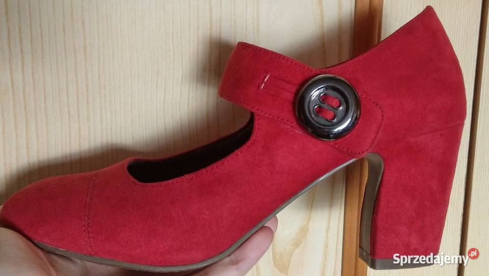 Ciemno czerwone bordowe czółenka botki wk 25 39 inna