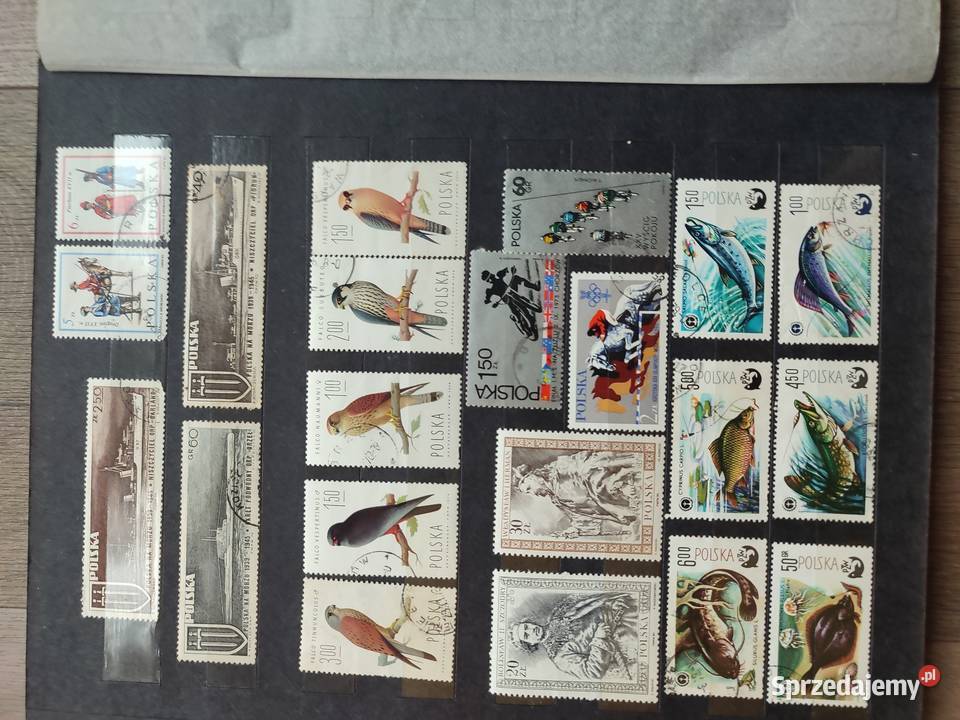 Klaser z znaczkami duży zestaw Antyki, Sztuka, Kolekcje Poraj