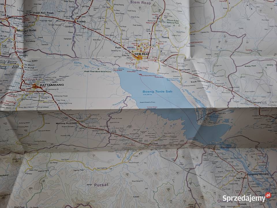 Cambodia Kambodża 1500 000 mapa Mapy i przewodniki Kraków