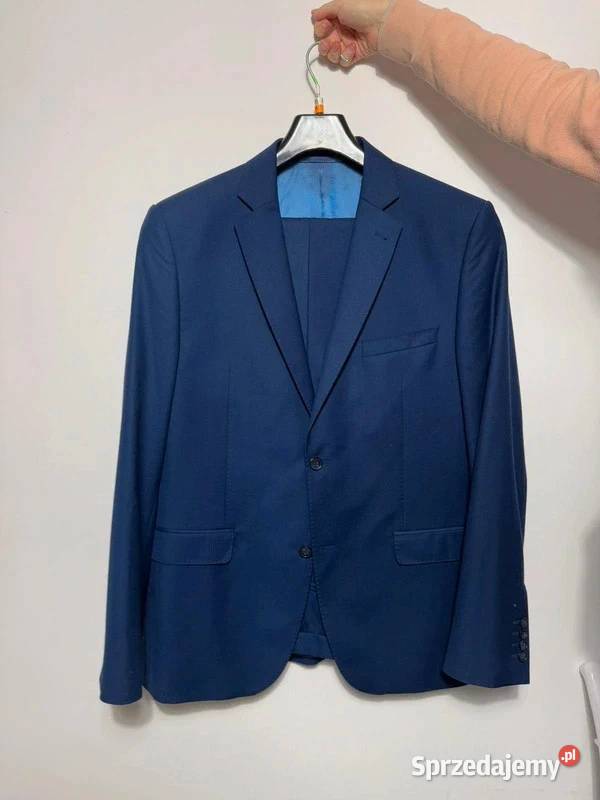 Garnitur City Time 112 Niebieski Granatowy Nowy Męska Trąbki Wielkie