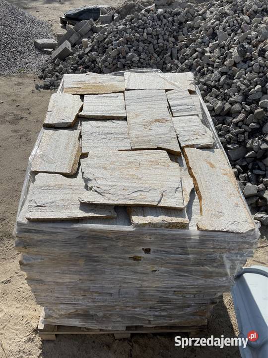 Łupek Złoty Kamień Naturalny Okładzina Elewacja Warszawa