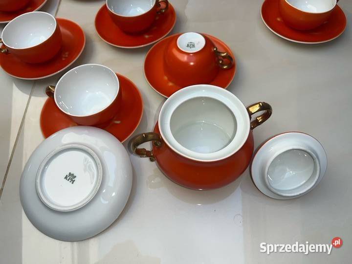 Serwis do kawy espresso Syg KPM Sygnatura Porcelana i szkło Gdańsk