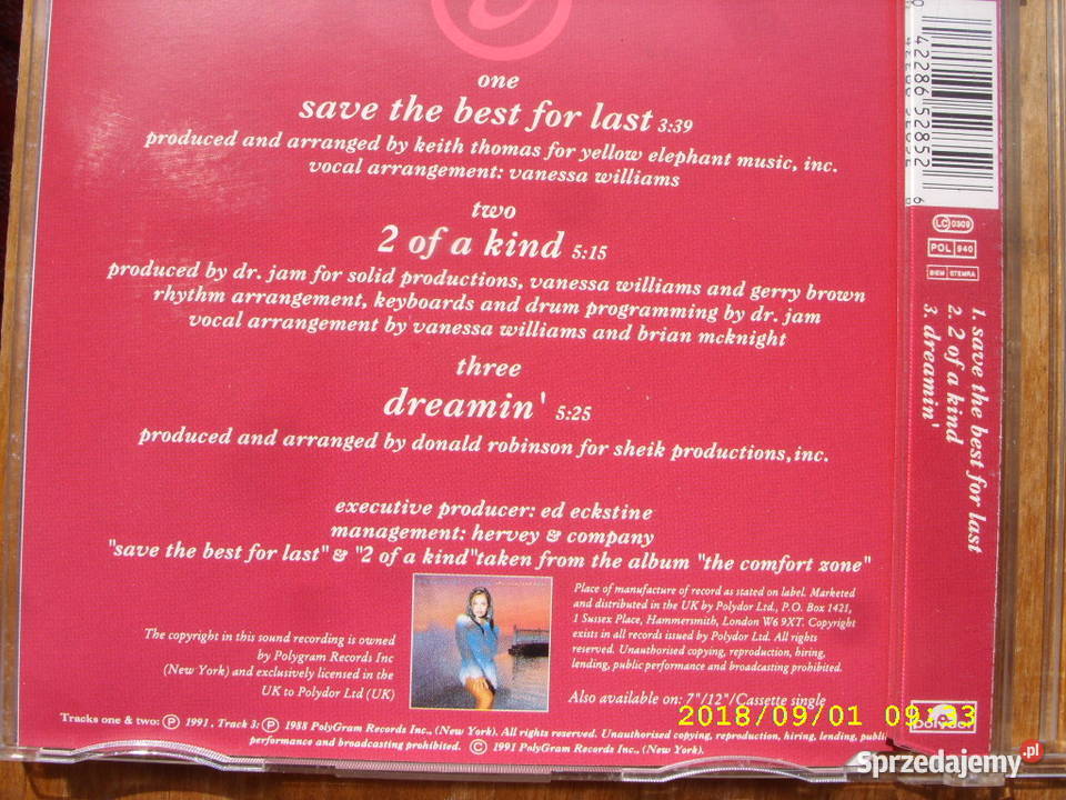 POP CD VANESSA VILLIAMS 2 plyty single Wołów