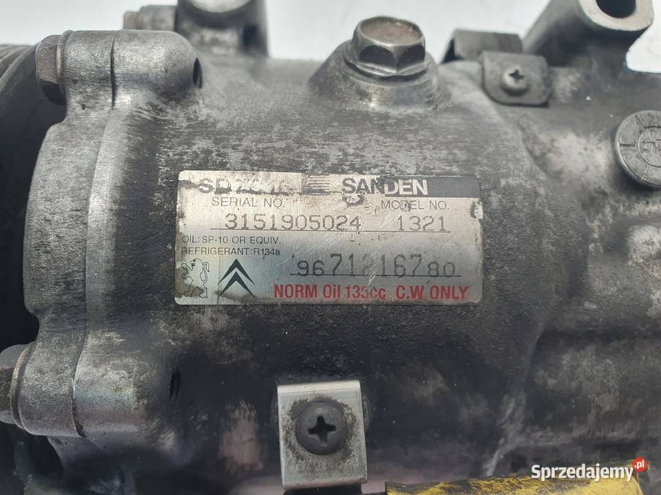 SPRĘŻARKA KLIMATYZACJI Citroen C5 III 16 HDI lubelskie Chełm sprzedam