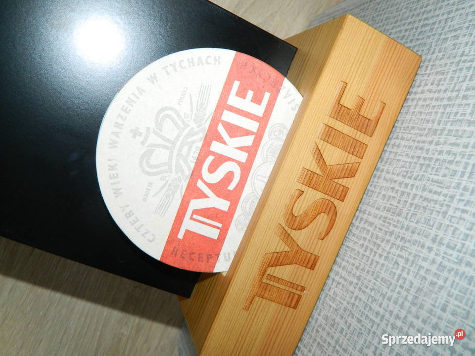 TYSKIE stojak na podkładki z tablicą Trzebinia