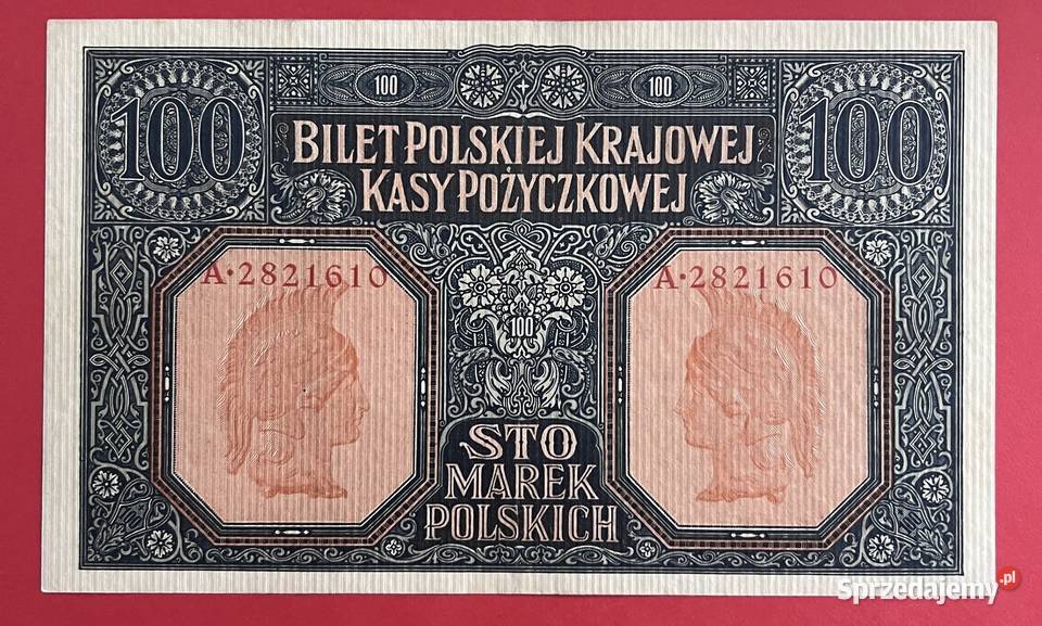 100 mkp 1916 Generał PIĘKNE Trąbki Wielkie