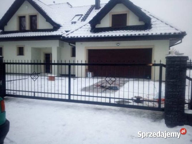 Bramy wjazdowe przesuwne dwuskrzydłowe Budowa Pichorowice