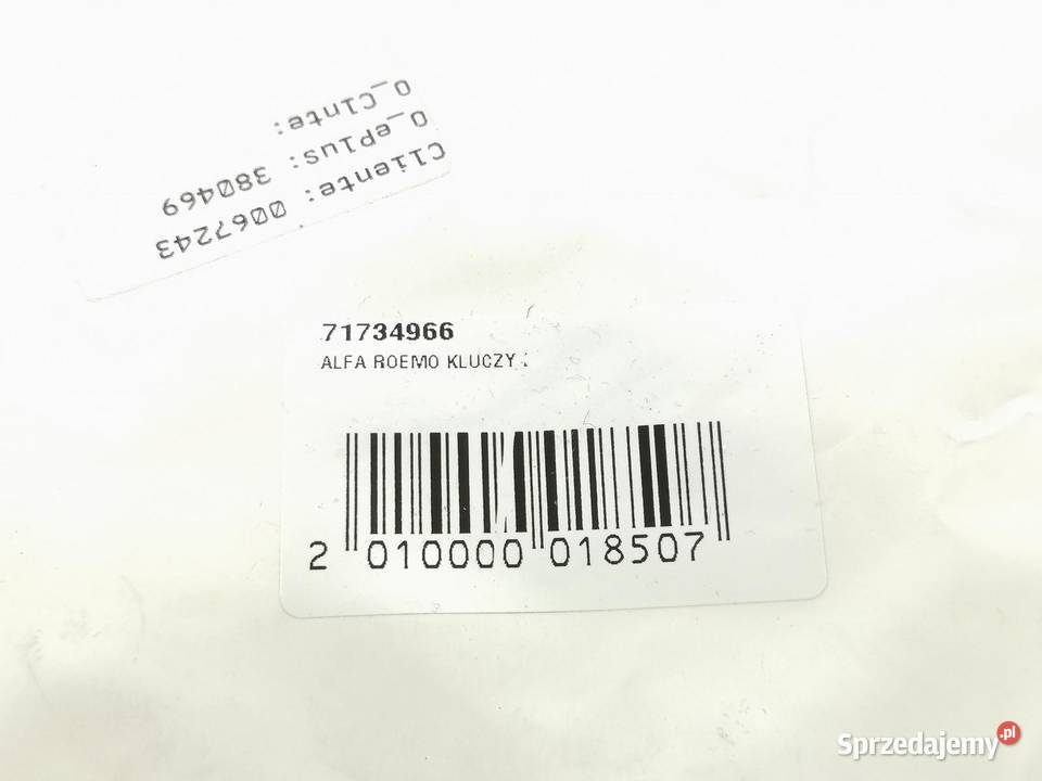 KLUCZYK Klucz ALFA ROEMO 147 156 159 166 GT i Akcesoria samochodowe