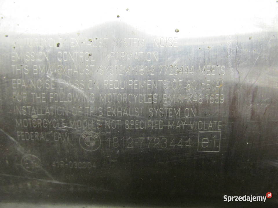 Lewy tłumik BMW K 1600 świętokrzyskie Sandomierz