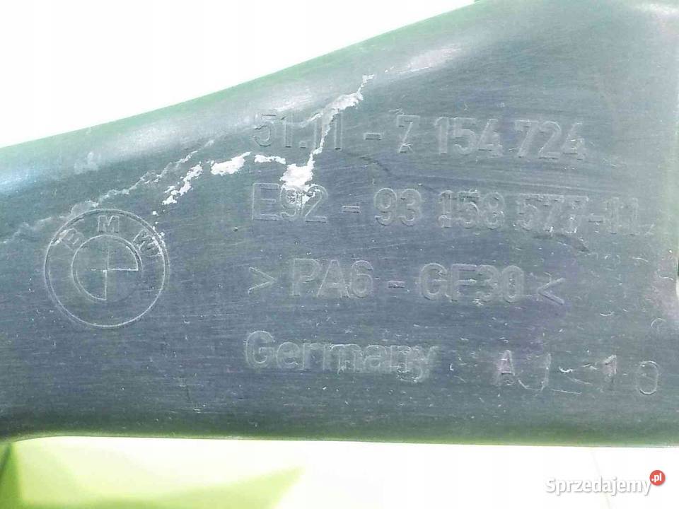 BMW 3 E92 MPAKIET 07r 2D slizg pod lampe prawy osobowe Suków