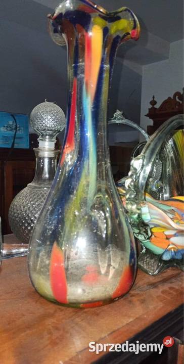 Wazon szklany Prl pomorskie Gdańsk