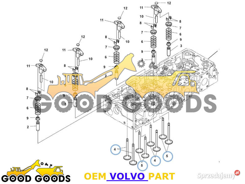VOLVO ZAWORY SSĄCE I WYDECHOWE D33M D33H