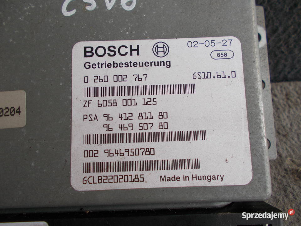 citroen c5 30 v6 02r komputer skrzyni sterownik lubelskie Zamość sprzedam